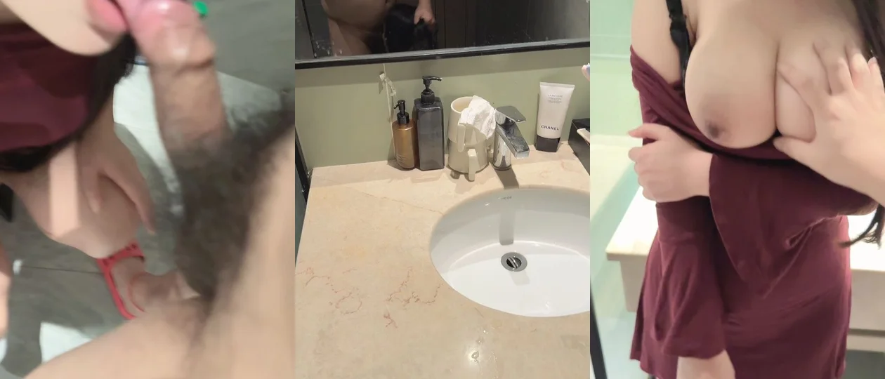 趁哥们出门买菜,卫生间里没忍住