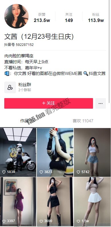 抖音 文茜 百万粉丝女神 微密圈 最新高价付费福利视图