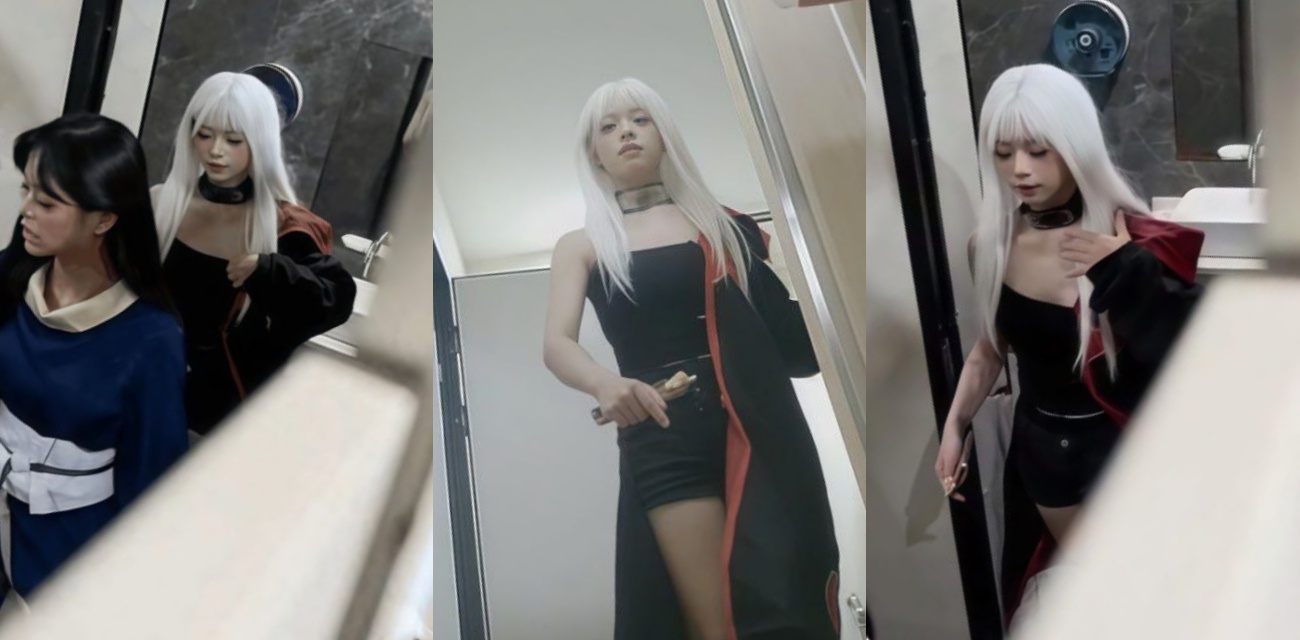 漫展厕所偷拍火影忍者白虎coser 女装大佬假装女cos进女厕狂拍粉嫩小穴
