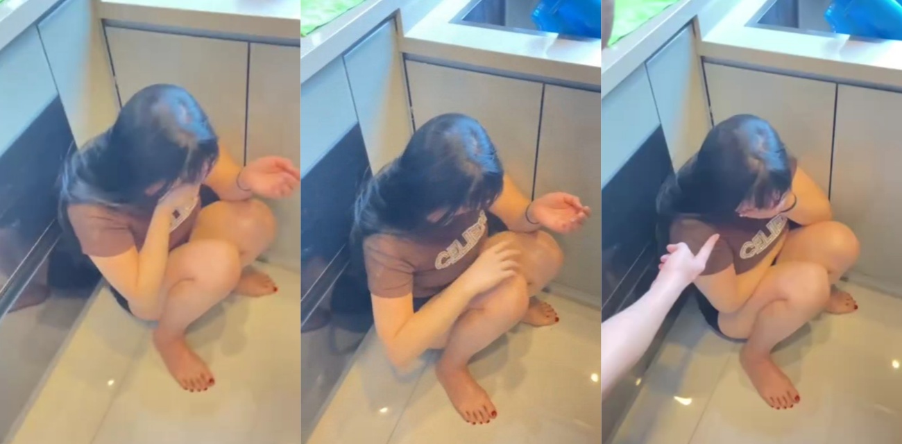 光头老公厨房抓包老婆偷情 小三竟站出来帮腔骂原配太骚