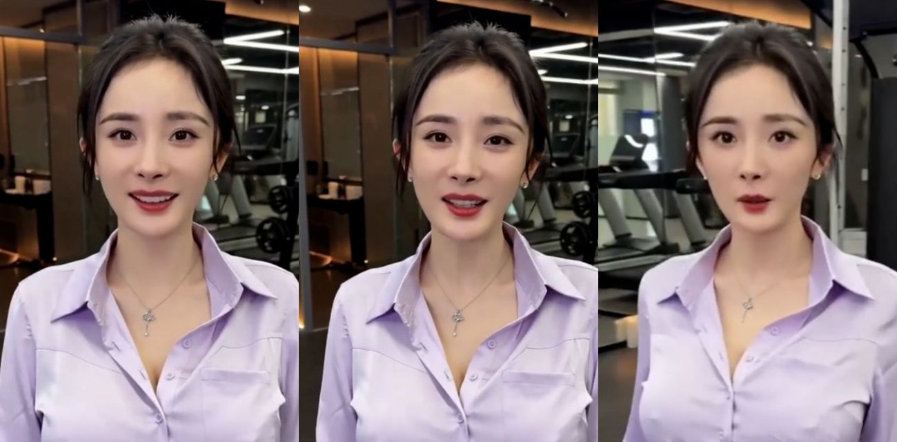 AI明星换脸杨幂的健身房日记 看大幂幂如何利用自身优势 诱惑健身教练!第一人称视角
