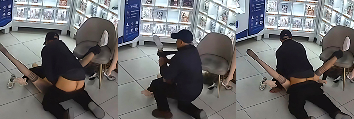 无人售卖情趣用品店监控画面曝光 大爷买充气娃娃现场验货 搞笑行为引发网友爆笑