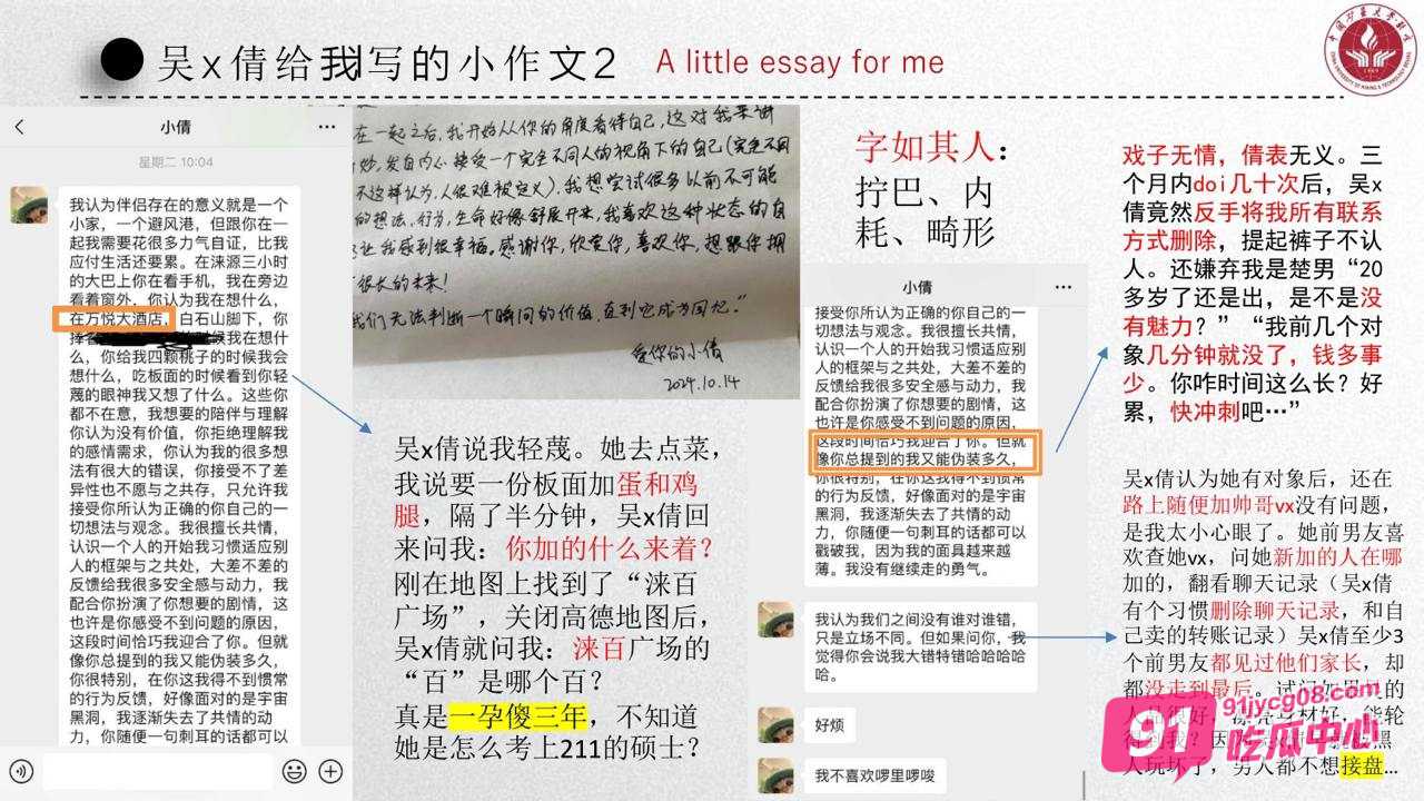 中国矿业大学大瓜 校园鸡 吴文倩 学术造假 50页PPT讲诉事件全过程 配图28