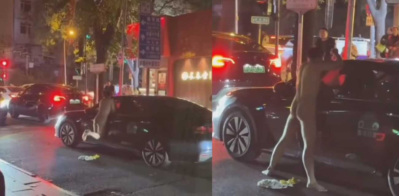 北京朝阳区全身赤裸的男子 大马路上边操边哭 这是受了多大的委屈