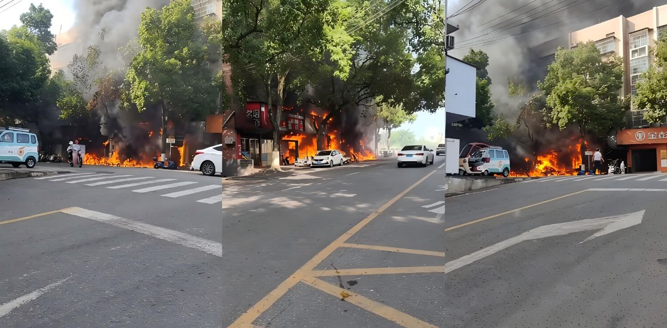 湖南岳阳平江县 再现纵火案 男子发生纠纷泼汽油点燃 引火上身当场死亡！