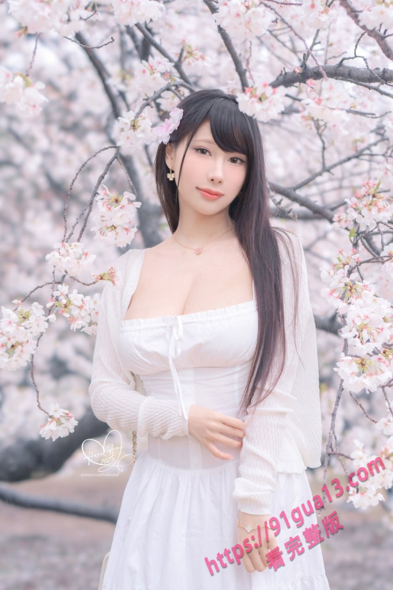 微密圈模特雨波_HaneAme专辑！雨樱下的约定 丰满御姐胸怀深不见底～ 配图12