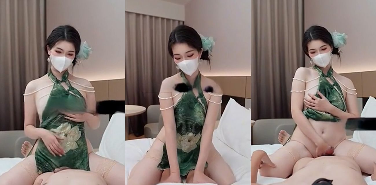 巨乳人妻狐不妖的旗袍诱惑 白皙肥臀肉色丝袜M字开腿抠穴 无套内射到高潮失控
