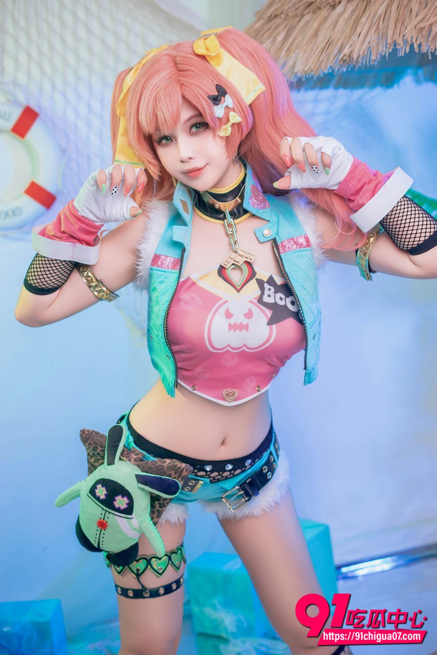 PyonLay绝区零妮可擦边福利 巨乳粉毛双马尾少女超大胆诱惑 乳贴丁字裤全裸姿势露点