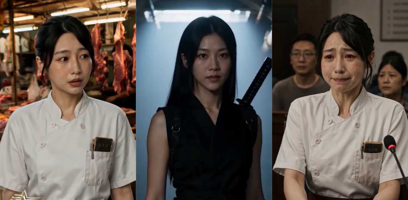 91AI短剧 极品特务别惹卖猪肉的第9至10集 女法官办公室跪舔后 在厨房被后入站立抽插