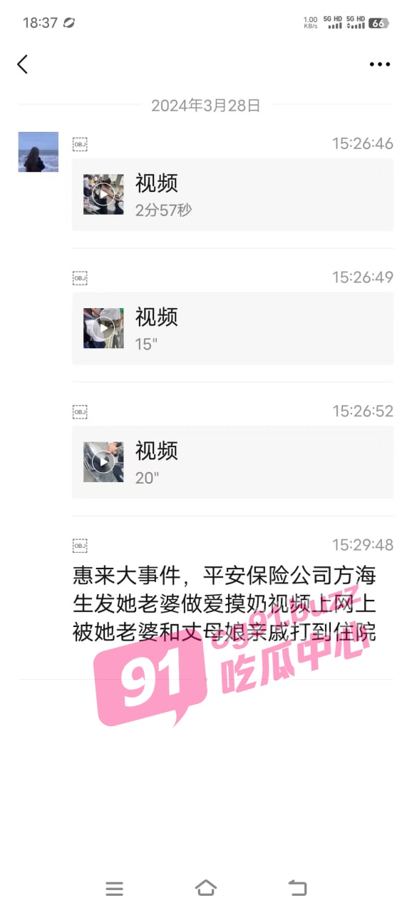 广东惠来县平安公司 方海生 把老婆做爱视频发网上 被老婆和丈母娘打到昏迷