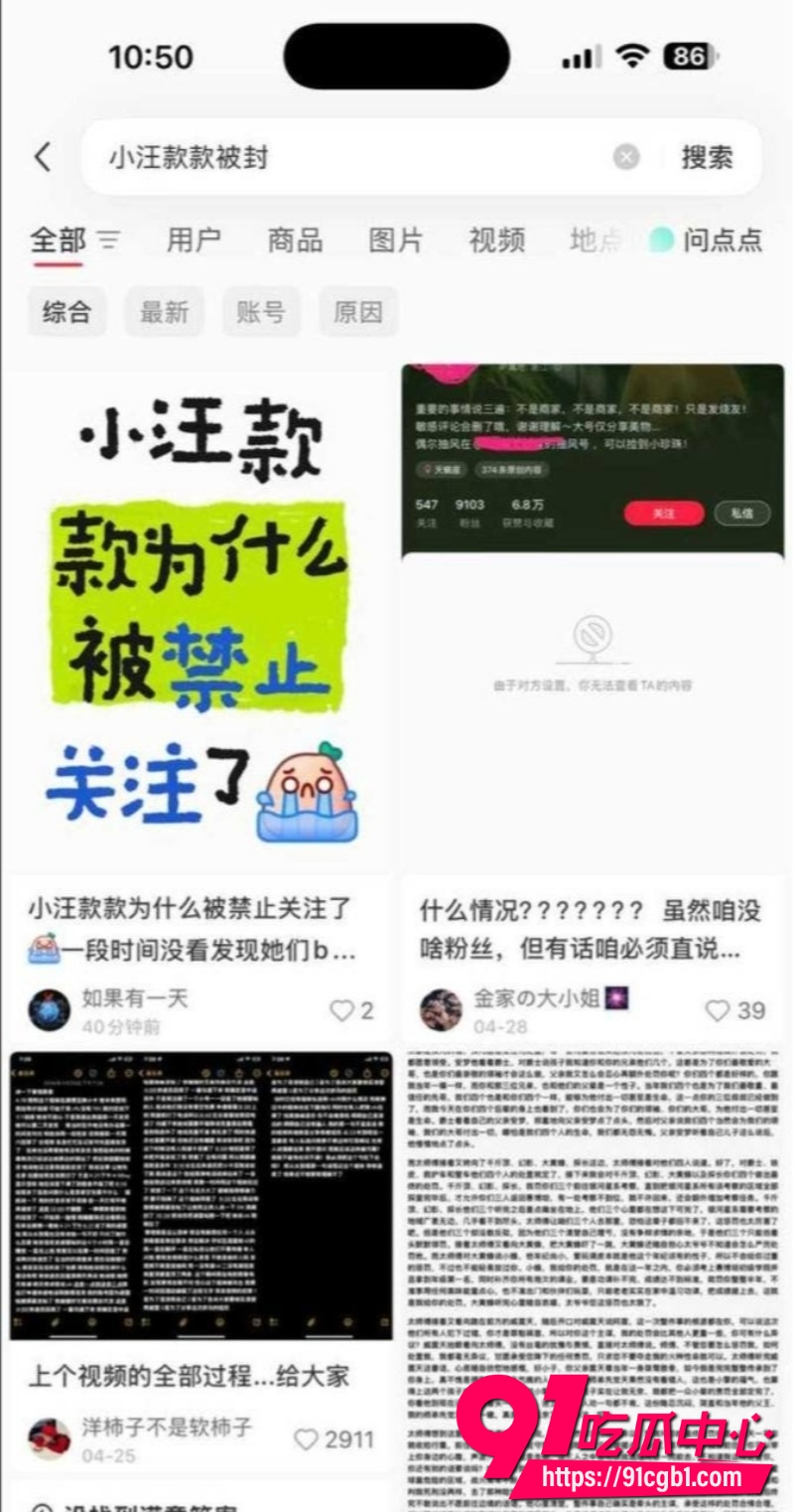 小汪款款被全网禁关9 小汪款款被全网禁关9