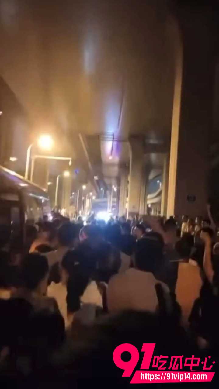 合肥居民反对规划垃圾站 高架桥下聚集堵路游行抗议 担忧环境房价受影响 警方现场维持秩序