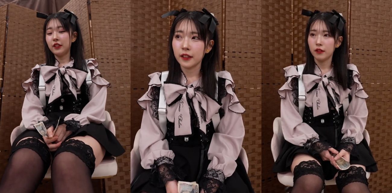 车牌SVVRT080！地雷系双马尾美少女穿上黑丝参加综艺节目 没想到是被固定在墙上给陌生男人当飞机杯