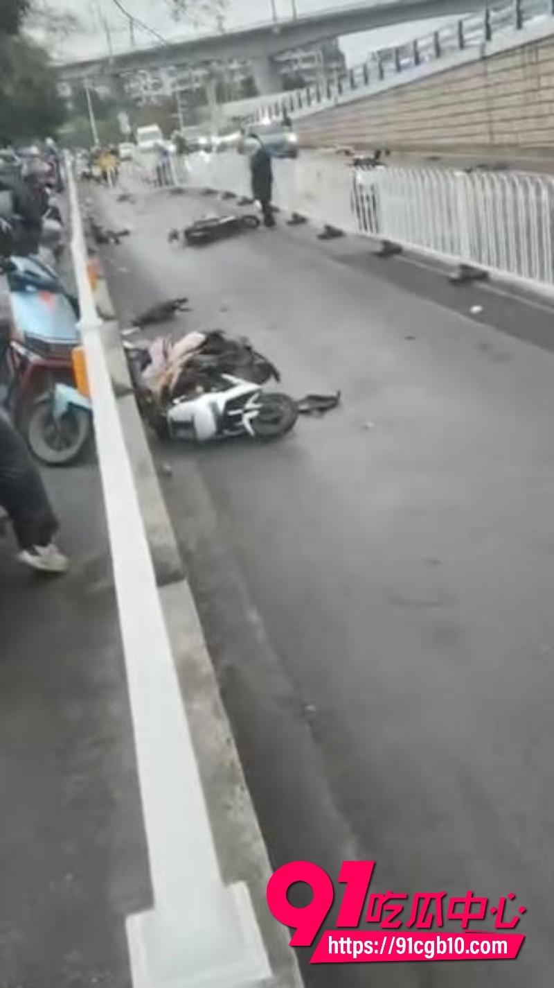 京中央门立交桥轿车冲人行道核爆6